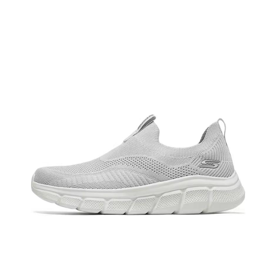 Running Shoes - รองเท้าวิ่งลำลองทรงเตี้ย Skechers Bob's ทนต่อการเสียดสี ระบายอากาศได้ดี สีเทา