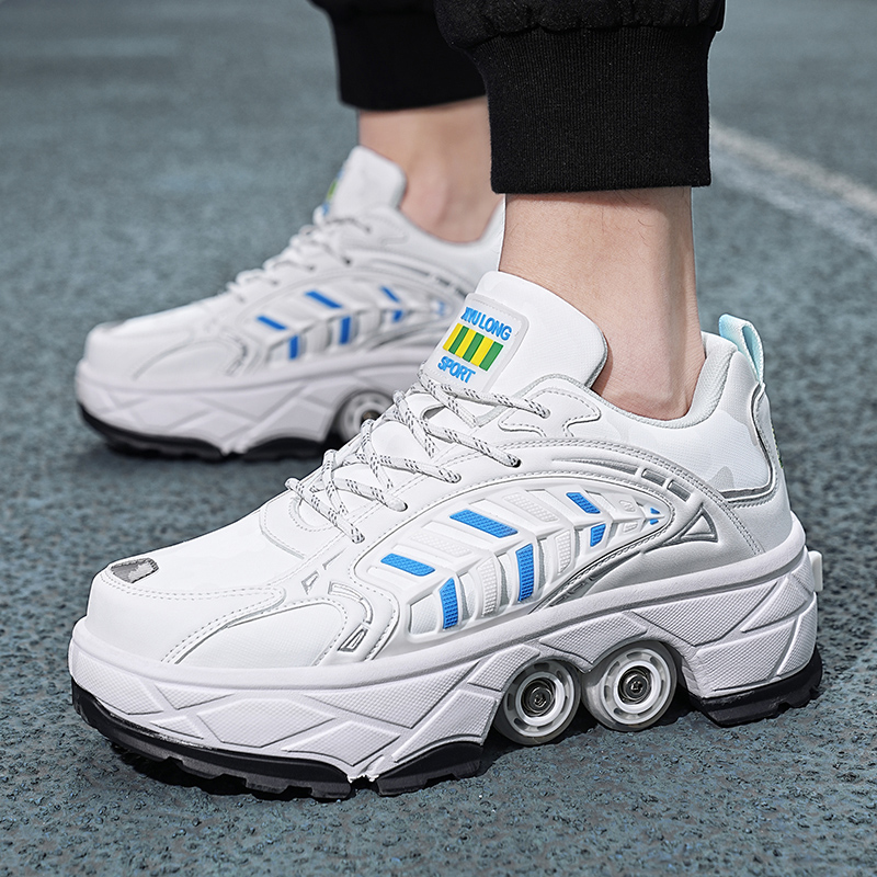 Running Shoes - รองเท้าสเก็ตล้อเลื่อนแบบยูนิเซ็กซ์ ปี 2026 ขนาดใหญ่ ล้อสี่ล้อ แบบพับเก็บได้
