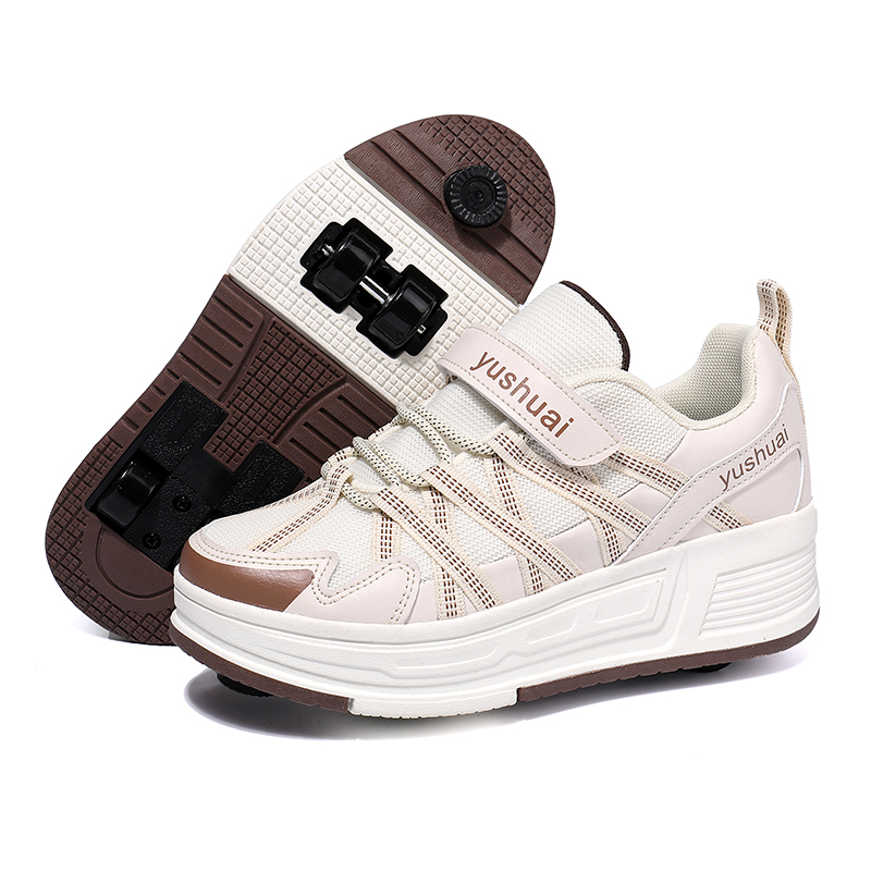 Men'S Shoes - รองเท้าสเก็ตบอร์ดสำหรับเด็กผู้หญิงและเด็กผู้ชาย แบบมีล้อสี่ล้อ ซ่อนล้อได้อัตโนมัติ และสามารถเดินได้