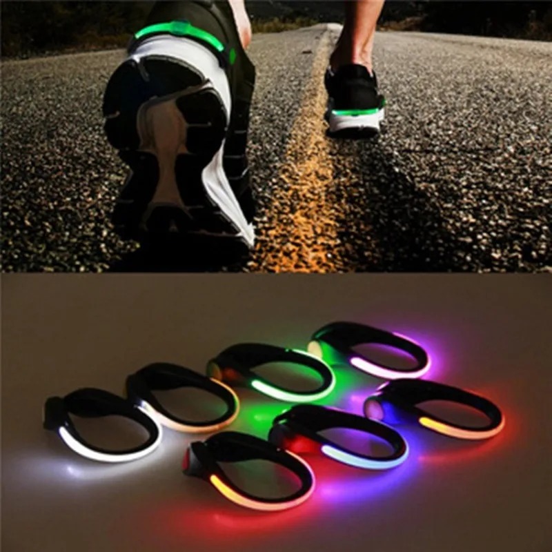 Reflective Night Running Shoes - 2024 รองเท้าส่องสว่างคลิปแสงกลางแจ้งวิ่งกลางคืนและขี่จักรยานไฟเตือนความปลอดภัยรองเท้า LED แฟลชรองเท้าคลิปแสง 5