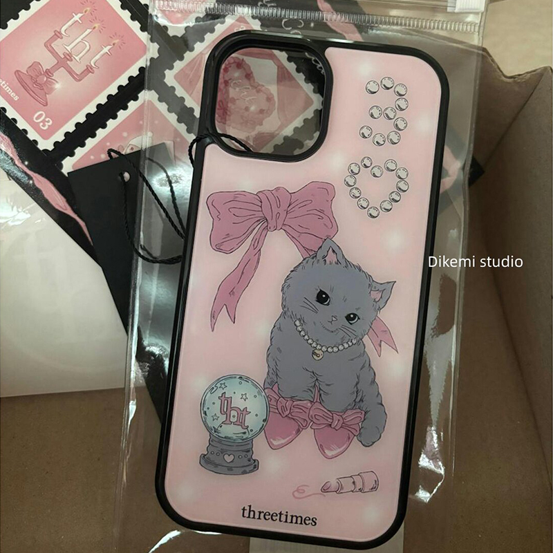 Heels - เคสโทรศัพท์ลายโบว์สีชมพูสไตล์เกาหลี สำหรับ iPhone 17 Air 16