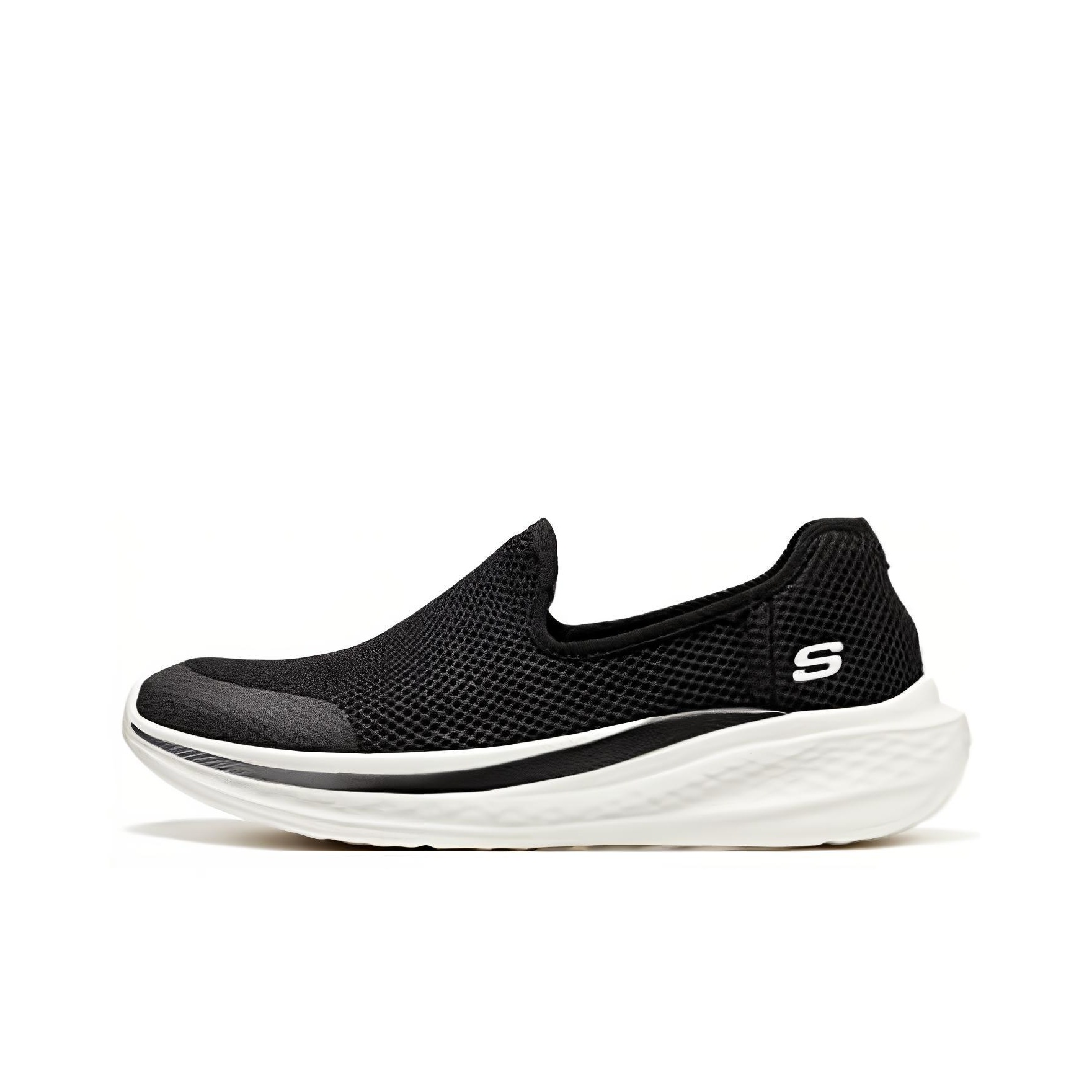 Men'S Shoes - รองเท้าลำลองทรงเตี้ย Skechers SLADE สำหรับผู้ชาย สีดำขาว รุ่น
