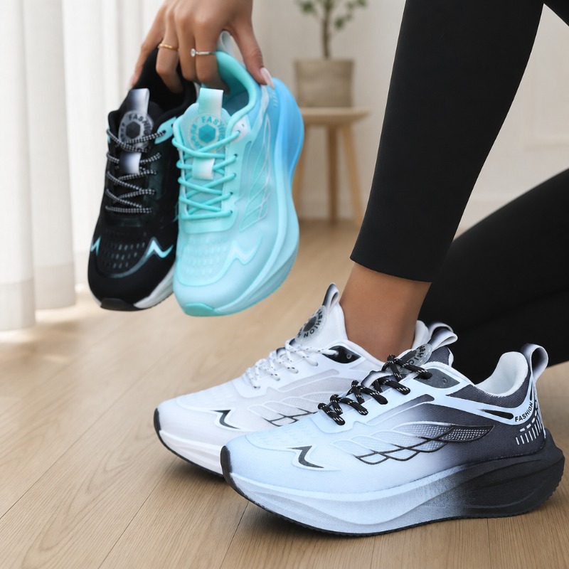 Wide Toe Box Running Sneakers - รองเท้าวิ่งหัวกว้างสำหรับผู้หญิง รุ่นใหม่สำหรับฤดูร้อน รองเท้าผ้าตาข่ายระบายอากาศ แฟชั่นสไตล์เรโทร พื้นหนา รองเท้าลำลองสำหรับการฝึกซ้อมและกีฬา