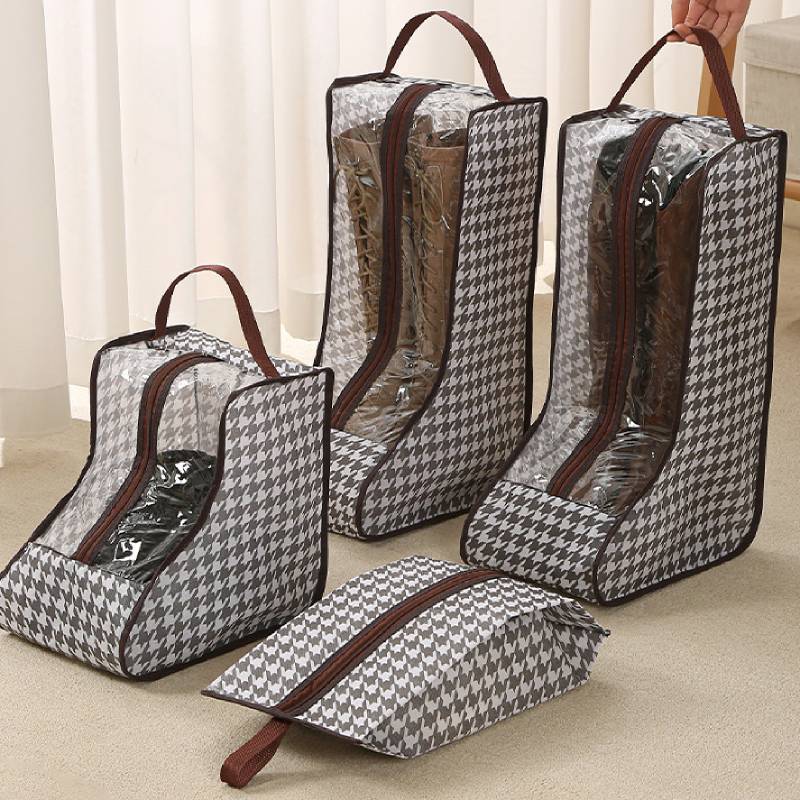 Boots - ถุงเก็บรองเท้าบูทยาวพร้อมหน้าต่าง PVC ใส ระบายอากาศได้ ป้องกันฝุ่น ป้องกันรองเท้างอ