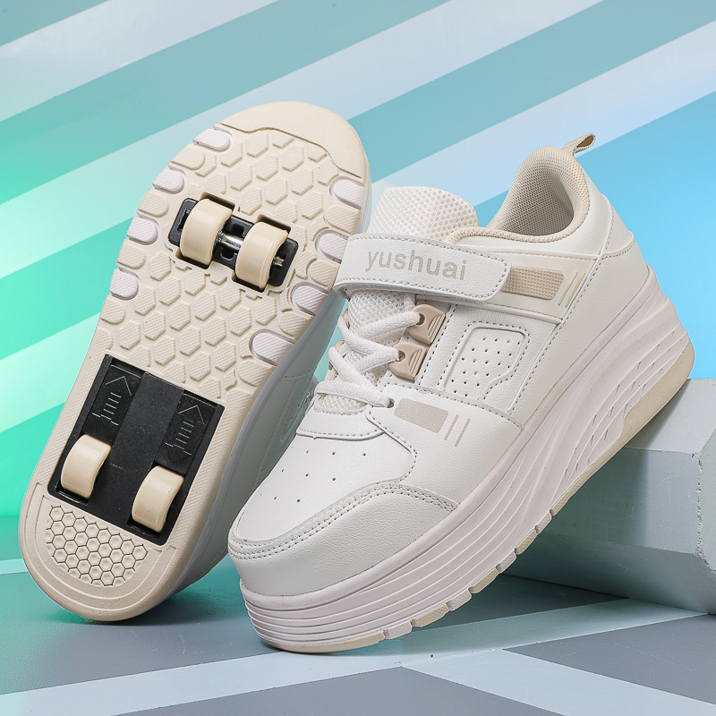 Men'S Shoes - โรลเลอร์สเก็ตสี่ล้อสำหรับเด็กผู้ชาย, โรลเลอร์สเก็ตสี่ล้ออัตโนมัติแบบซ่อนสำหรับนักเรียนและเด็ก, พร้อมล้อและอุปกรณ์เสริม