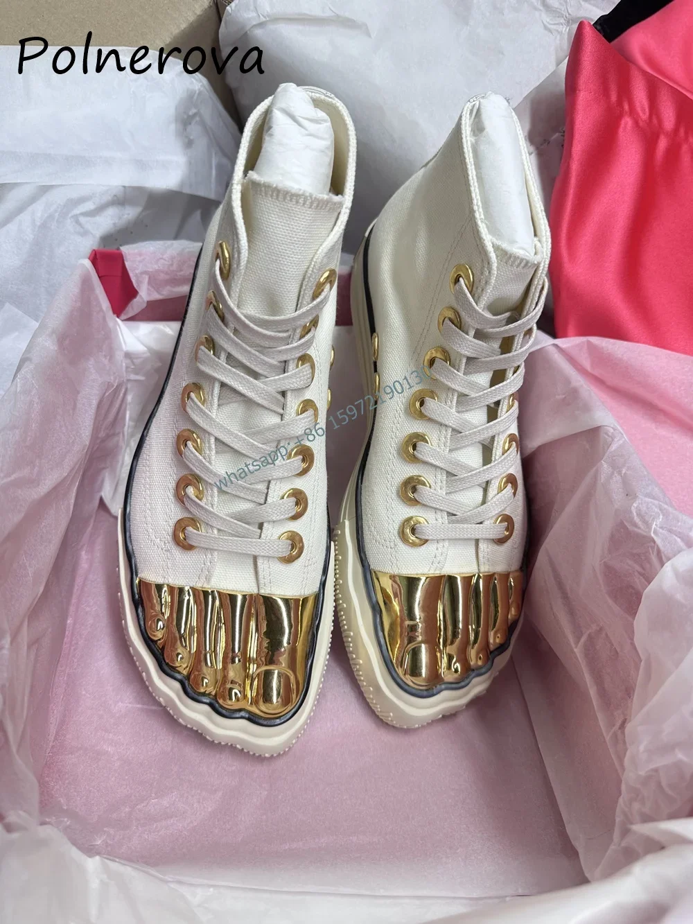 ห้านิ้วโลหะ Toe รองเท้าผสมสีเพ - Boots บทวิจารณ์และราคา