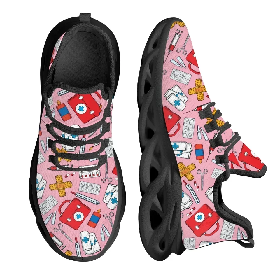 รองเท้าผ้าใบผู้หญิงสำหรับวิ่งก - Knit Fabric Lace Up Sneakers บทวิจารณ์และราคา
