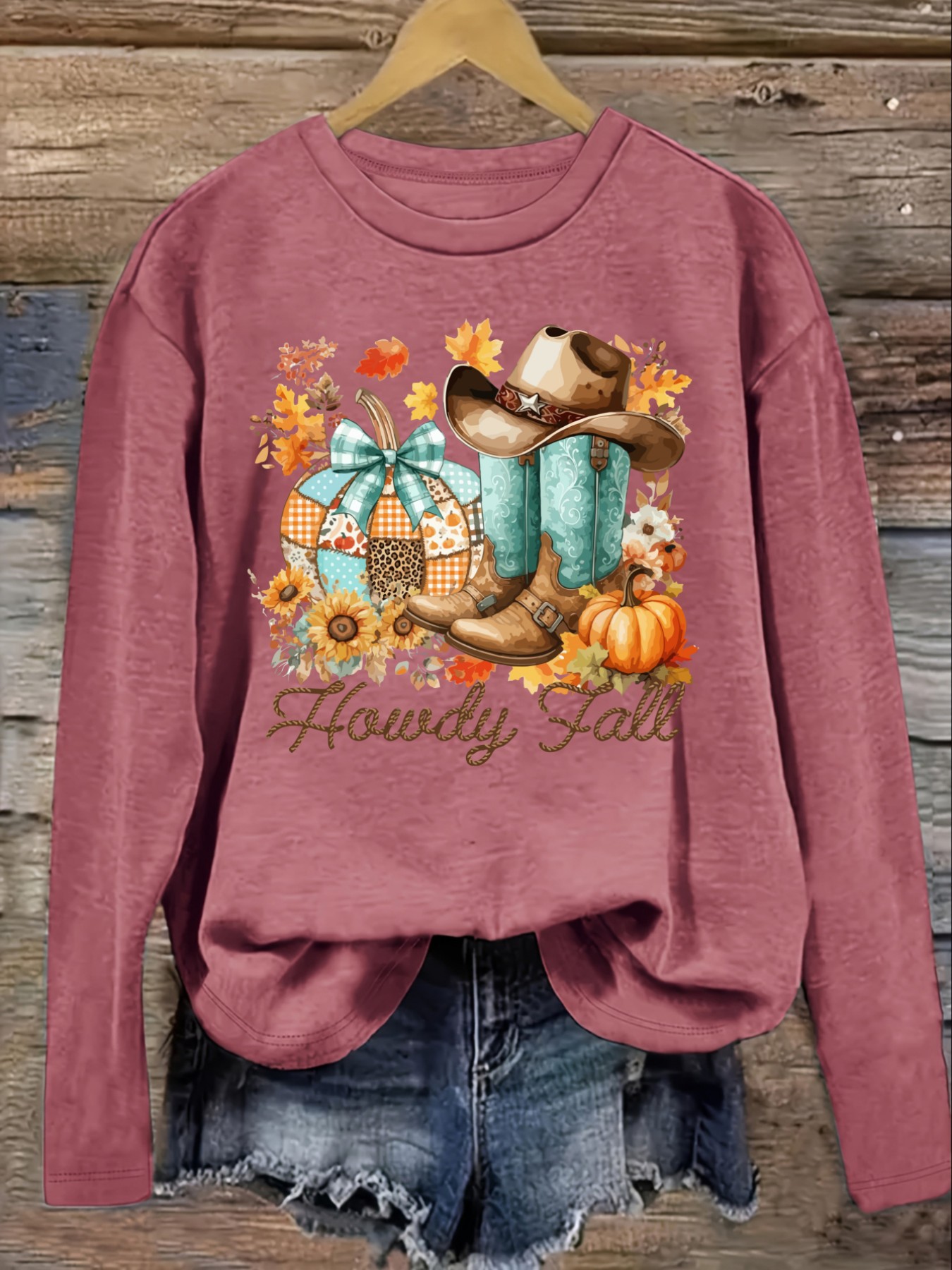 เสื้อยืดแขนยาวคอกลมลำลองสำหรับ - Boots บทวิจารณ์และราคา