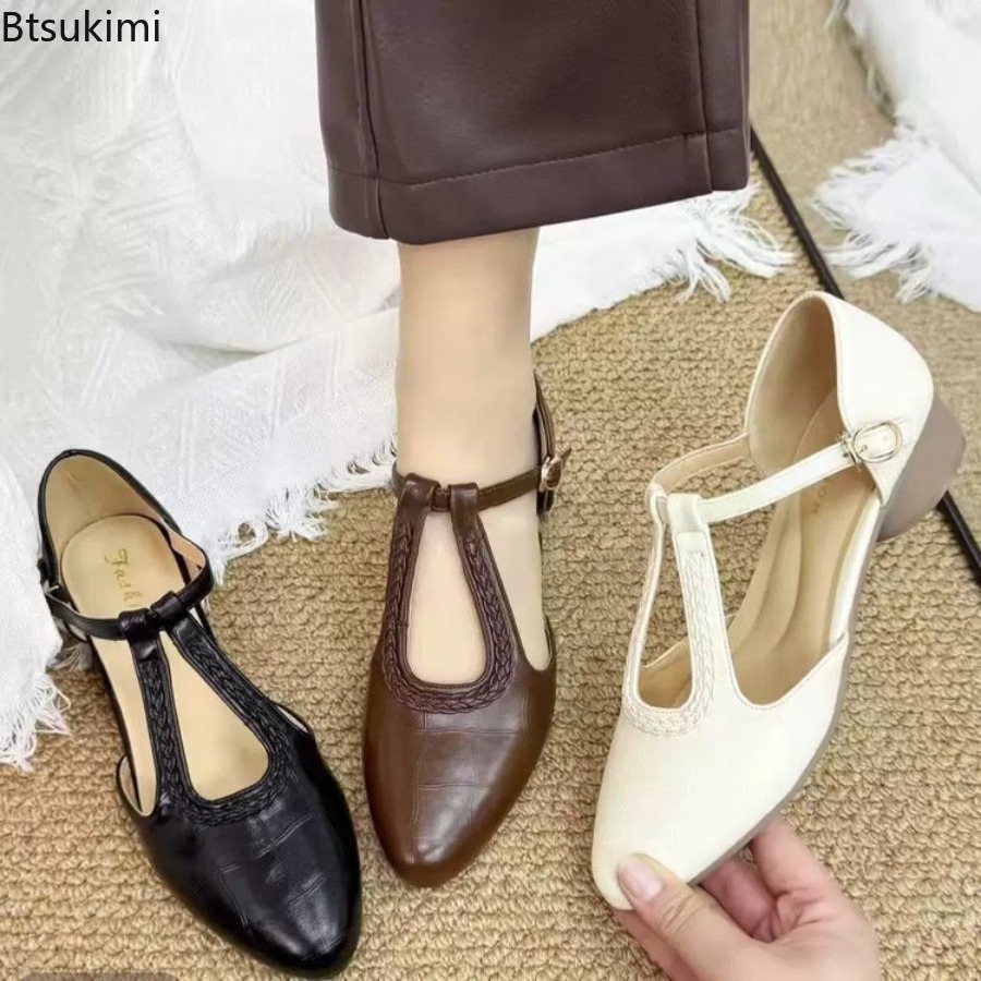 รองเท้าส้นหนาแบบสวมเปิดส้นสไตล - Sandals บทวิจารณ์และราคา