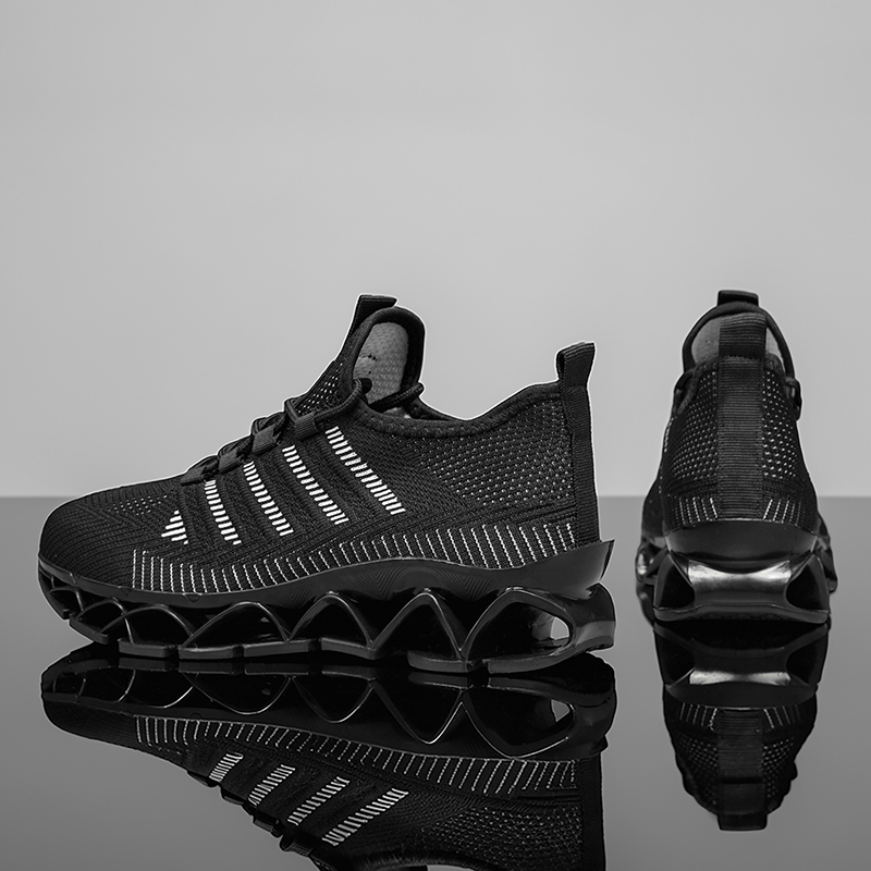 รองเท้าผู้ชาย รองเท้าผ้าใบลำลอ - Shock Absorbing Gym Trainers บทวิจารณ์และราคา