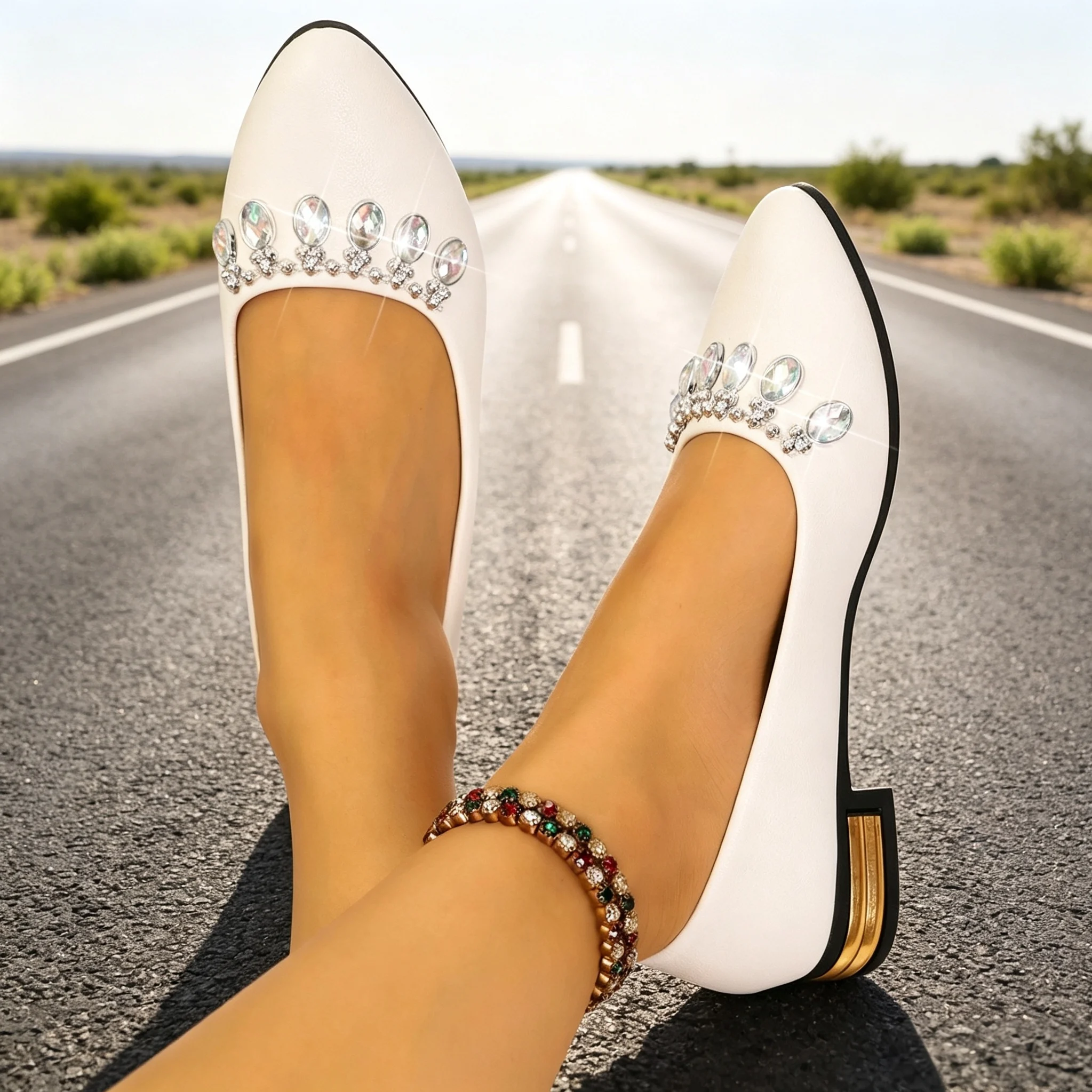 รองเท้าส้นแบนสำหรับผู้หญิง หัว - Women'S Shoes บทวิจารณ์และราคา